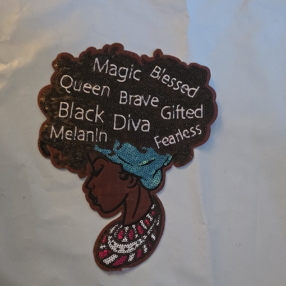 Embroidered Afrocentric Patch with Inspirational Words